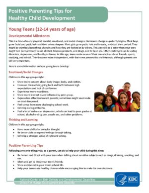 Positive Parenting Tips for Young Teens (12-14) - Prevent Child Abuse ...