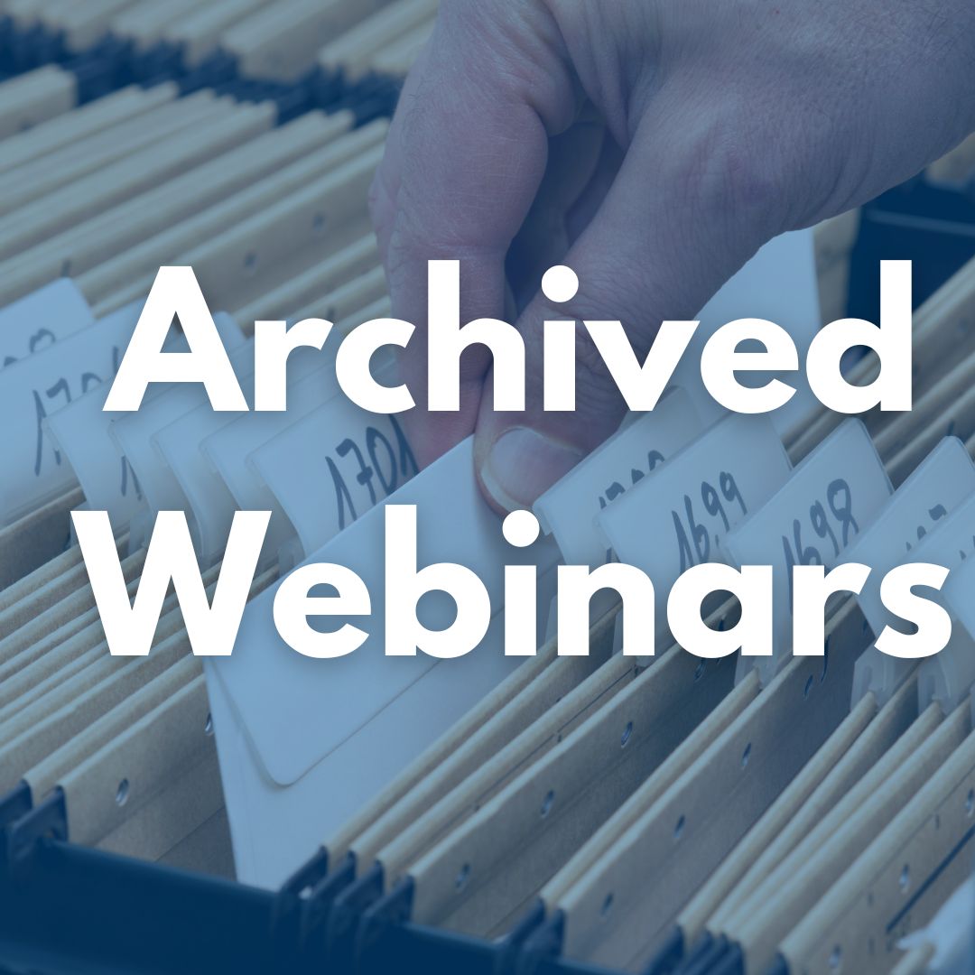 Archived Webinars